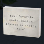 Create Your Own Quote Wooden Box Sign<br><div class="desc">Create your own custom quote wooden box sign. Features minimalist typewriter typography and grunge texture background</div>