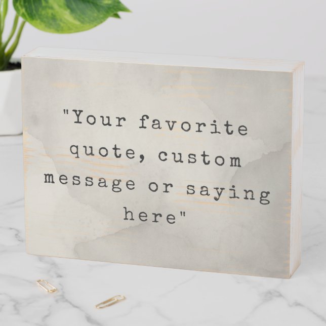 Create Your Own Quote Wooden Box Sign (In Situ Horizontal)