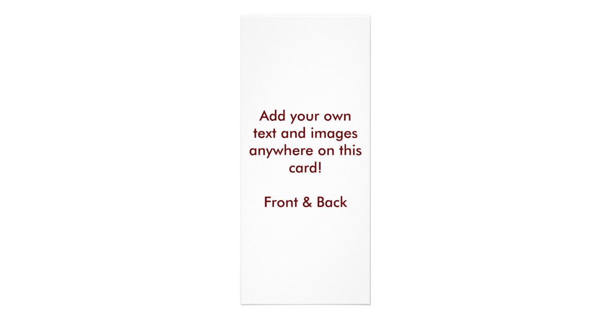 Create Your Own Rack Card Zazzle