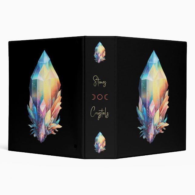 Create Your Own Rainbow Crystals 3 Ring Binder (Background)