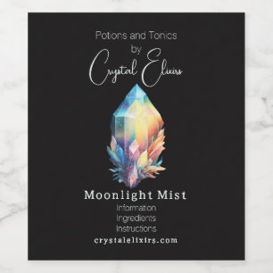 Create Your Own Rainbow Crystals Apothecary Label
