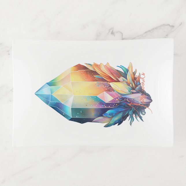 Create Your Own Rainbow Crystals Trinket Tray (Front)
