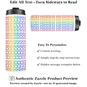 Create Your Own Rainbow Fun Hidden Message W Thermal Tumbler