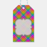 Create Your Own Rainbow Gingham Gift Tags