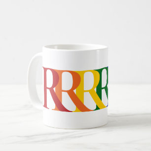 Create Your Own Rainbow Monogram Coffee Mug