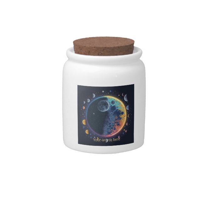 Create Your Own Rainbow Moons Candy Jar (Front)