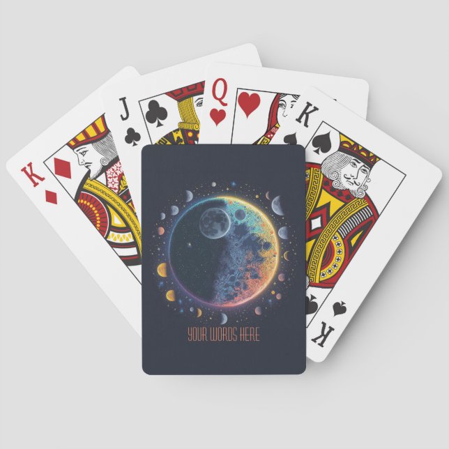Create Your Own Rainbow Moons Poker Cards (Back)