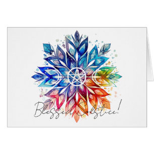 Create Your Own Rainbow Snowflake Mandala Solstice Cards