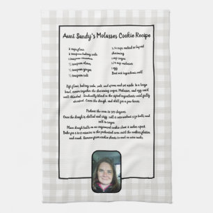 Create your own Recipe keepsake Buffalo Add Photo Kitchen Towel