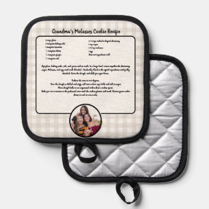 Create your own Recipe keepsake Buffalo Add Photo Pot Holder