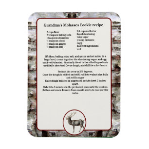 Create your own Recipe keepsake Reindeer deer Magnet