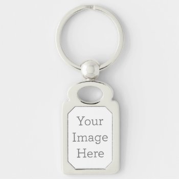 Create Your Own Rectangle Metal Keychain by zazzle_templates at Zazzle