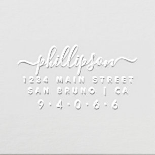 Create Your Own Rectangular Family Return Address Embosser