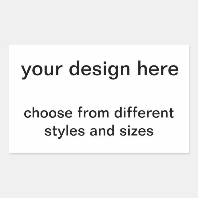 create your own rectangular sticker | Zazzle