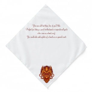 Create Your Own Red Dragon Head Bandana