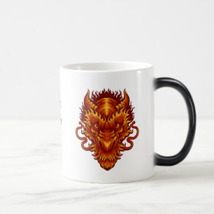 Create Your Own Red Dragon Head Color Morph Mug