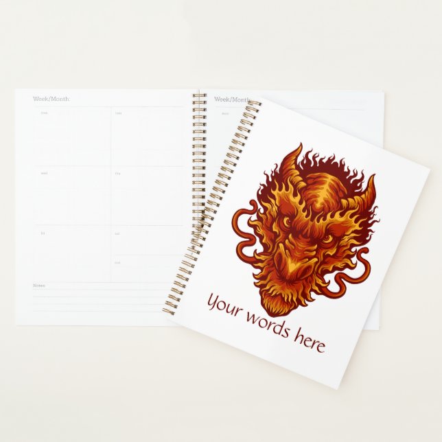 Create Your Own Red Dragon Head Planner (Display)