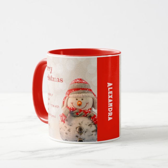 Create your own Red family Christmas  Mug (Front Left)