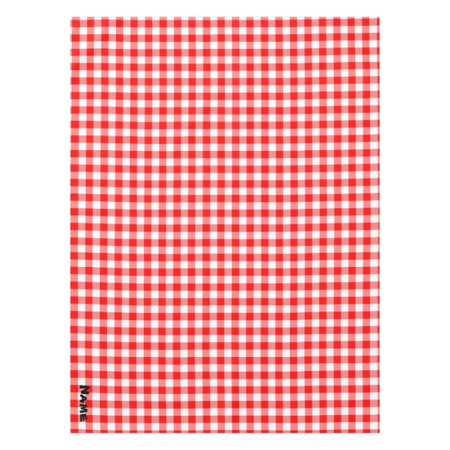 Create Your Own Red Gingham Tablecloth (Front)