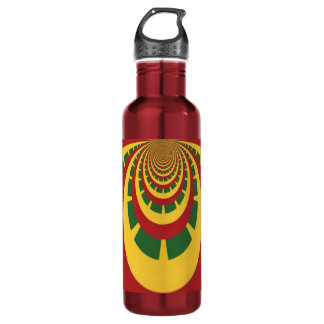 Create Your Own Red Goden Green Jamaica's Rasta Stainless Steel Water Bottle