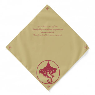 Create Your Own Red & Gold Ganesh Bandana