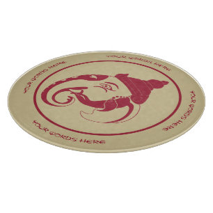 Create Your Own Red & Gold Ganesh Profile Cutting Board