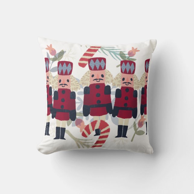 Create Your Own Red Tin Soldiers Throw Pillow (Front)