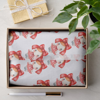 Create Your Own Red Toy Doll Xmas Tissue Paper
