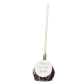 Dozen Red Velvet Cake Pops with Dark Chocolate icing and Pink drizzle (Front)