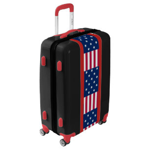 Create Your Own Red White and Blue USA Flag Luggage