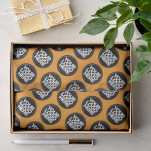 Create your own Repeating Logo Background Orange Tissue Paper