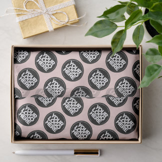 Create your own Repeating Logo Background Pink Tissue Paper