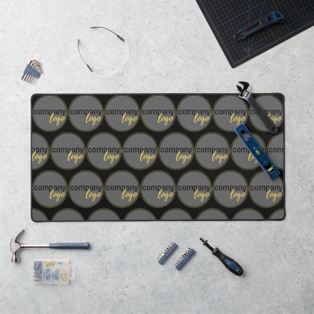 CREATE YOUR OWN REPEATING PATTERN BUSINESS LOGO DESK MAT (Workstation)