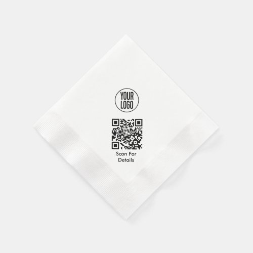 Create Your Own Restaurant Logo QR Code Napkins