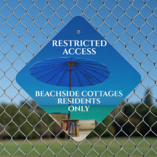 Create Your Own Restricted Access Business Parking Metal Sign