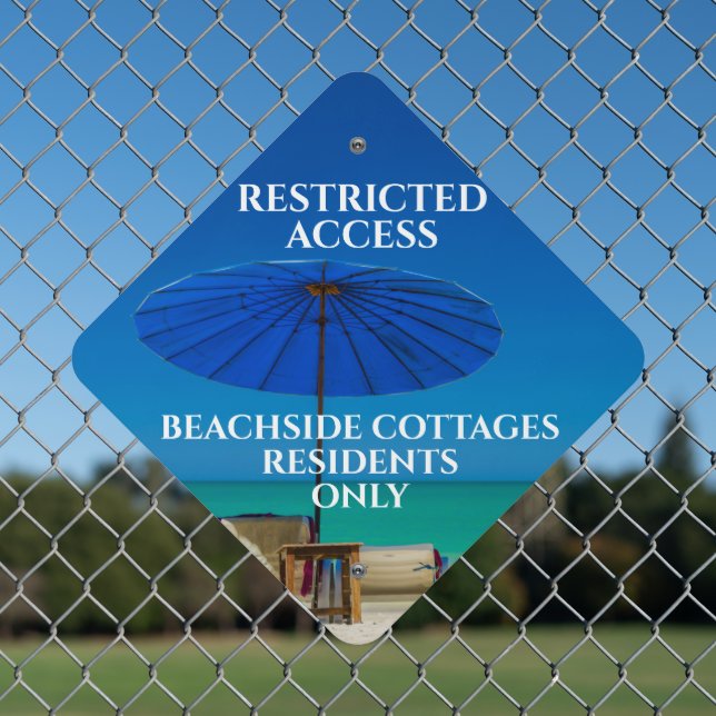 Create Your Own Restricted Access Business Parking Metal Sign (In Situ(Fence))