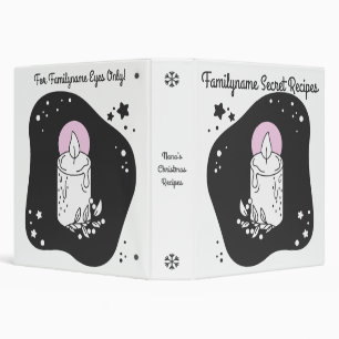 Create Your Own Retro Christmas Candle 3 Ring Binder