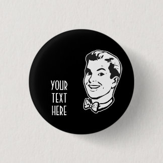 CREATE YOUR OWN RETRO GUY BOW TIE GIFTS BUTTON
