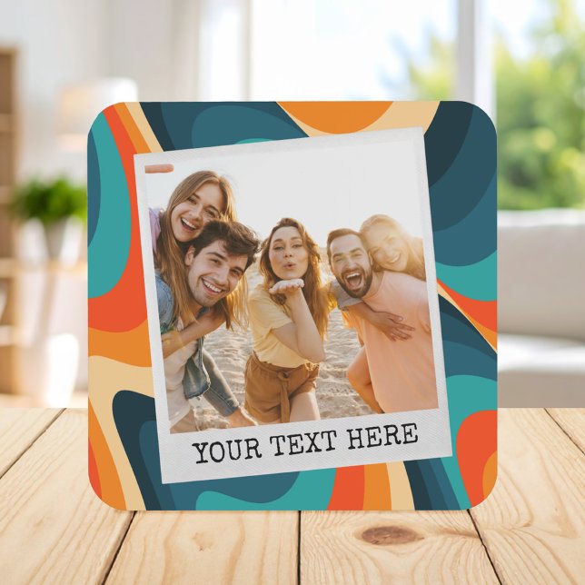 Create Your Own Retro Photo Beverage Coaster (Creator Uploaded)