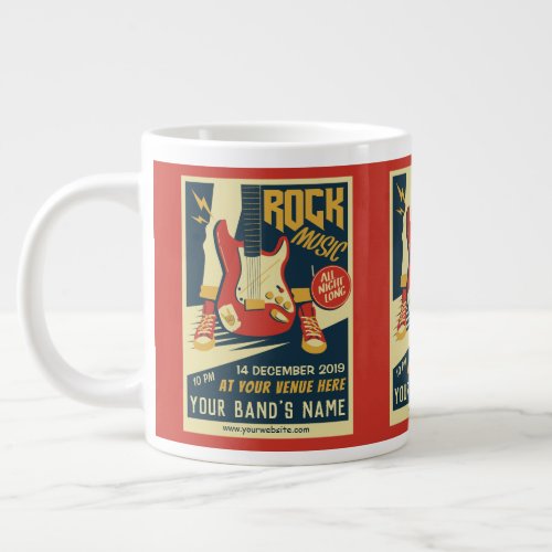 Create your own Retro Rock Music jumbo mug