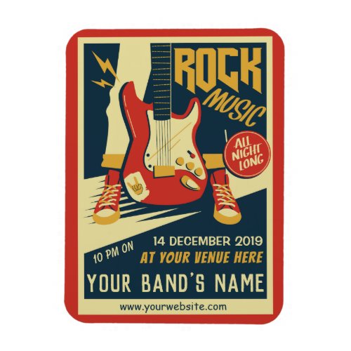 Create your own Retro Rock Music magnet