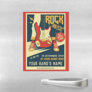 Create your own Retro Rock music Magnetic Dry Erase Sheet