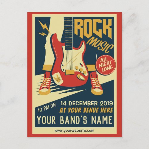 Create your own Retro Rock Music postcard