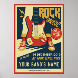 Create your own Retro Rock music poster