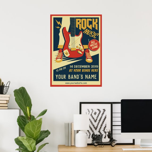 Create your own Retro Rock music poster | Zazzle