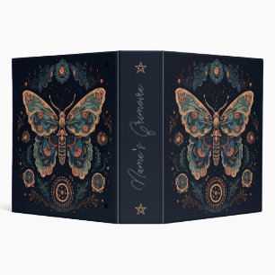 Create Your Own Retro Style Celestial Moth Totem 3 Ring Binder