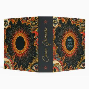 Create Your Own Retro Sun Solar Energy Magic 3 Ring Binder