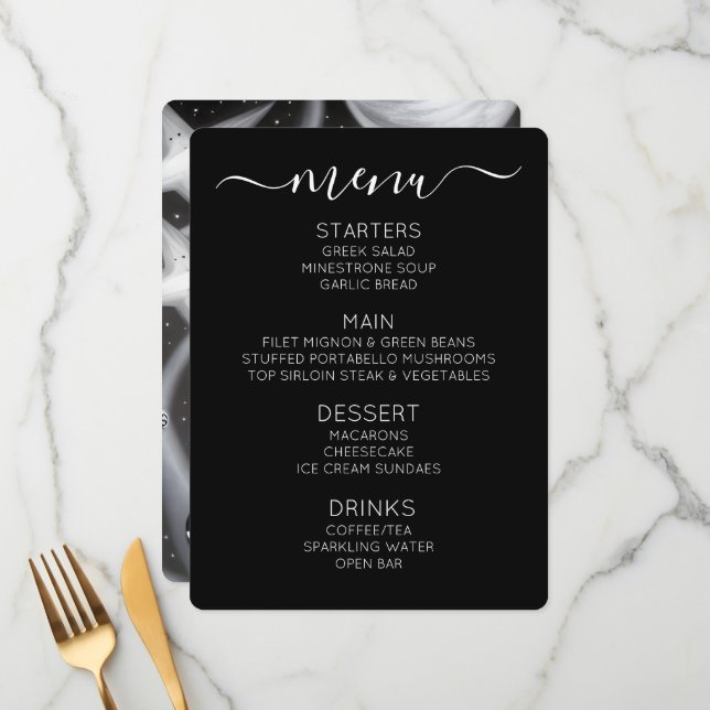 Create Your Own Retro Woman Menu (Front/Back In Situ)