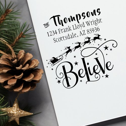 Create Your Own Return Address Christmas Card Self_inking Stamp