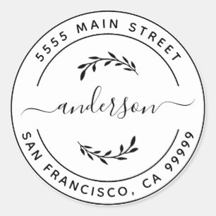 Create Your Own Return Address Classic Round Classic Round Sticker